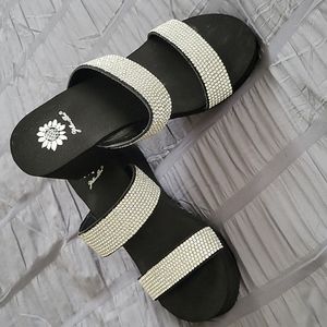 Yellow Box Wedge Glam Sandles